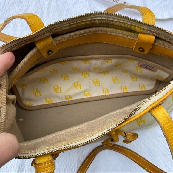 Dooney & Bourke Bags Vintage Dooney Bourke Signature Yellow Canvas